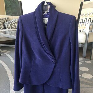 Vintage Armani Collezioni Suit with Shawl Collar and Pencil Skirt SZ 4 Purple